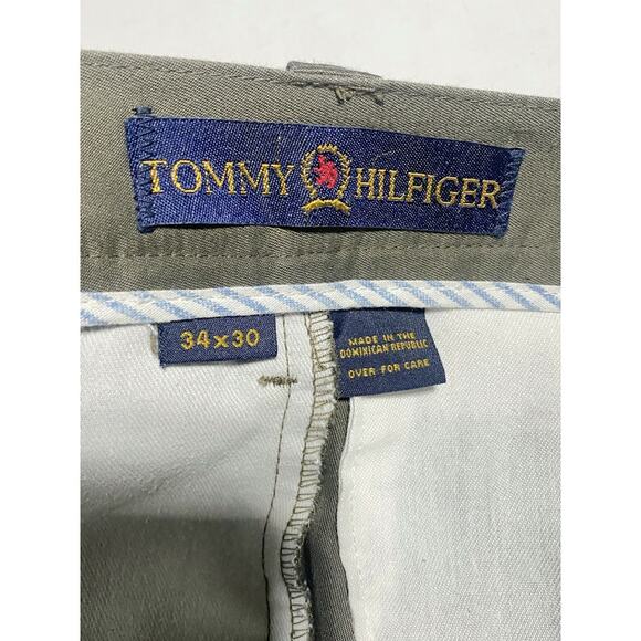 Tommy Hilfiger Dress Slacks Pants Men's 34 x 30 Army Green - Picture 3 of 7